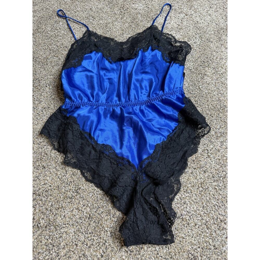 Vintage Intimate Desire California Nighty Size Large Black High Cut Lingerie